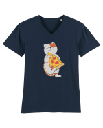 Pizza Cat Tricou mânecă scurtă guler V Bărbat Presenter
