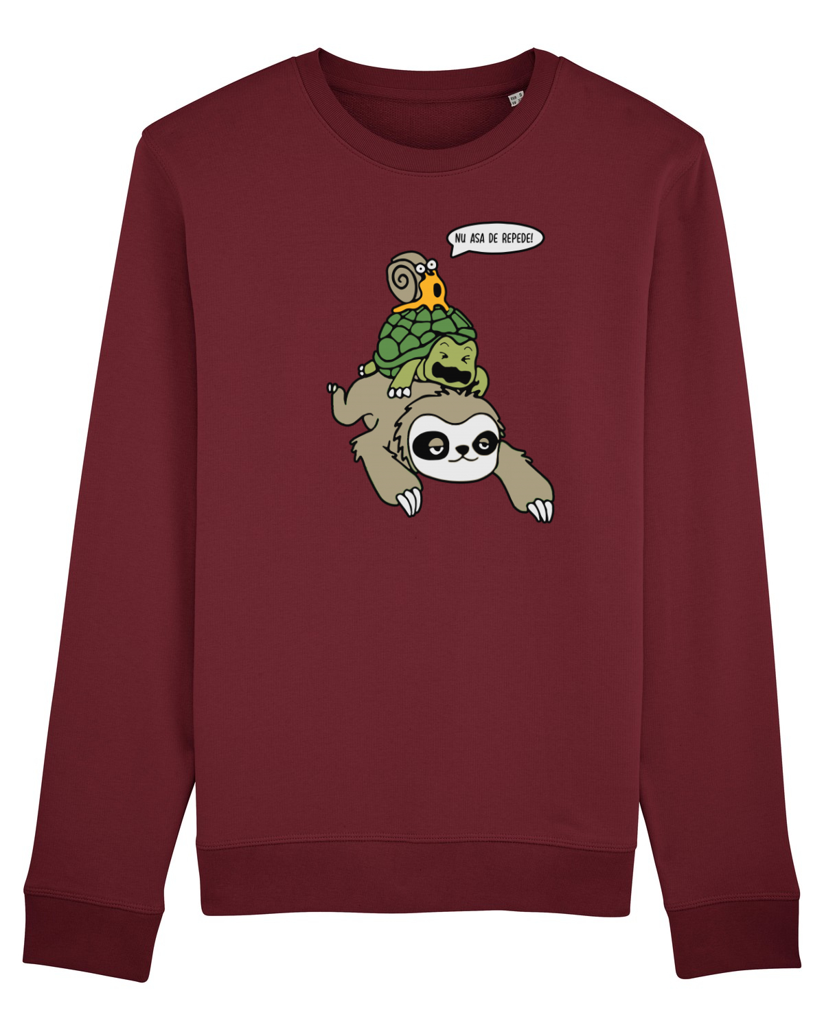 Bluză mânecă lungă Unisex Rise Burgundy
