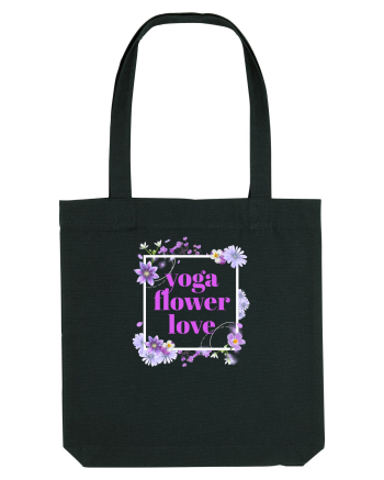yoga floral design5 Black