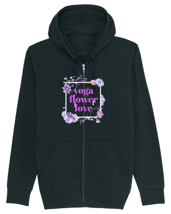 yoga floral design5 Black