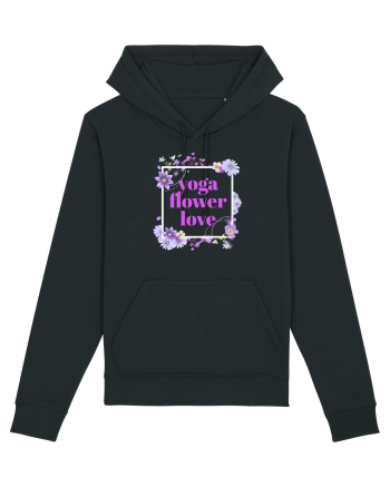 yoga floral design5 Black