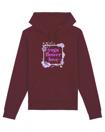yoga floral design5 Burgundy