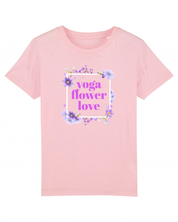 yoga floral design5 Cotton Pink