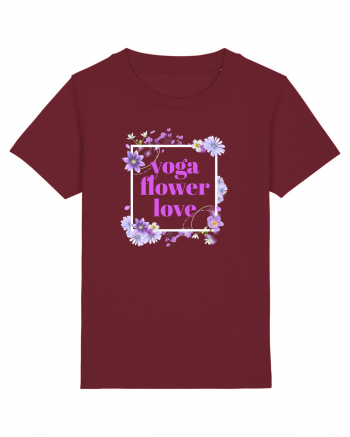 yoga floral design5 Burgundy