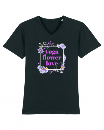 yoga floral design5 Black