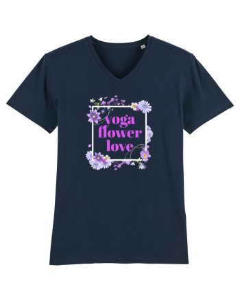 yoga floral design5 French Navy