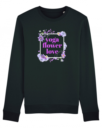 yoga floral design5 Black