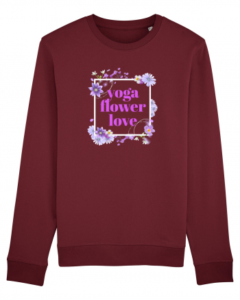 yoga floral design5 Burgundy