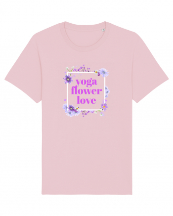 yoga floral design5 Cotton Pink