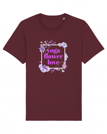 yoga floral design5 Burgundy