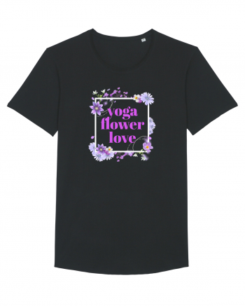 yoga floral design5 Black