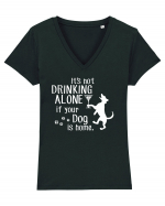 Drinking with my dog Tricou mânecă scurtă guler V Damă Evoker