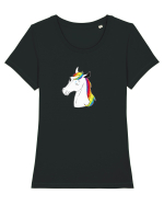 Wink wink rainbow. Tricou mânecă scurtă guler larg fitted Damă Expresser