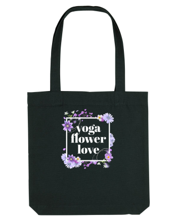 yoga floral design6 Black