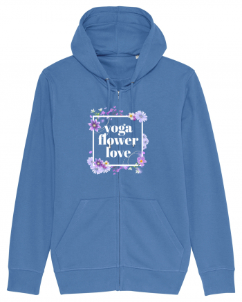 yoga floral design6 Bright Blue