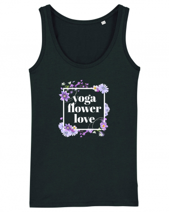 yoga floral design6 Black