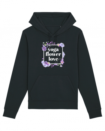 yoga floral design6 Black