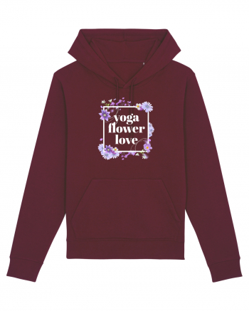 yoga floral design6 Burgundy