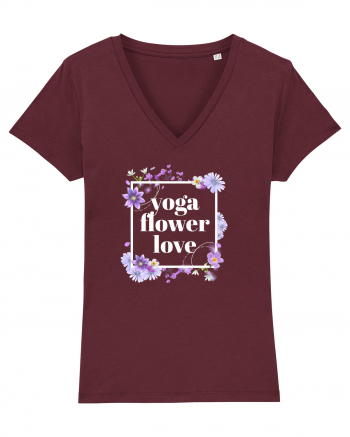 yoga floral design6 Burgundy