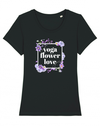 yoga floral design6 Black