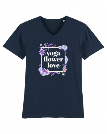 yoga floral design6 French Navy