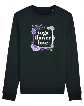 yoga floral design6 Black