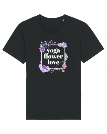 yoga floral design6 Black