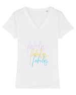 Fabulos Tricou mânecă scurtă guler V Damă Evoker
