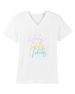 Fabulos Tricou mânecă scurtă guler V Bărbat Presenter