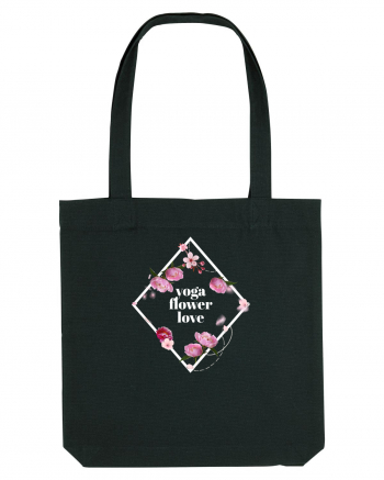 yoga floral design2 Black