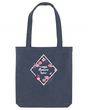 yoga floral design2 Midnight Blue
