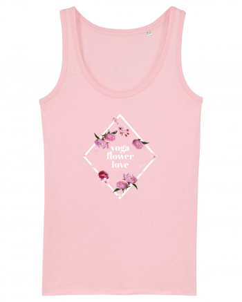 yoga floral design2 Cotton Pink