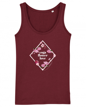 yoga floral design2 Burgundy