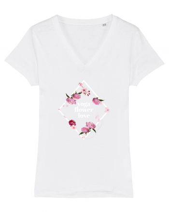 yoga floral design2 White