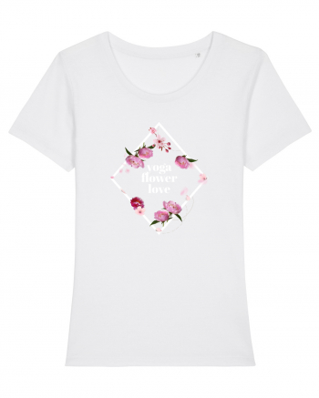 yoga floral design2 White