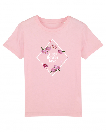 yoga floral design2 Cotton Pink