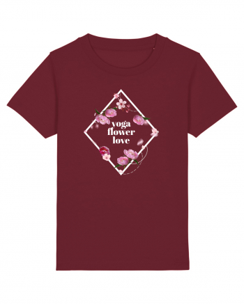 yoga floral design2 Burgundy