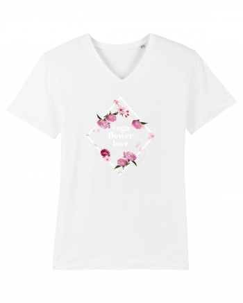 yoga floral design2 White