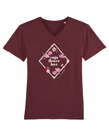 yoga floral design2 Burgundy