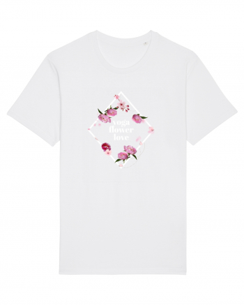 yoga floral design2 White