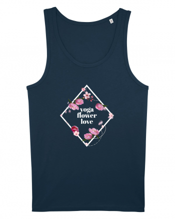 yoga floral design2 Navy