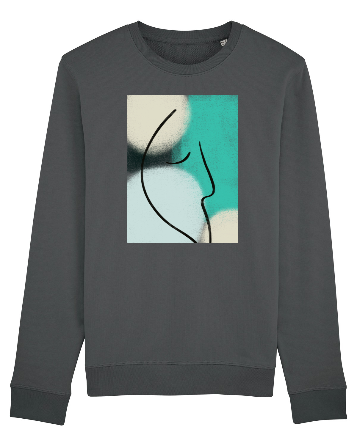 Bluză mânecă lungă Unisex Rise Anthracite