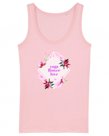 yoga floral design8 Cotton Pink