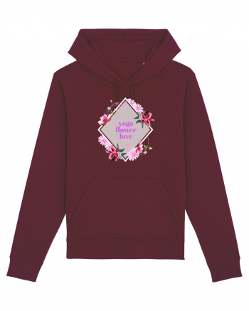 yoga floral design8 Burgundy