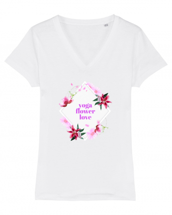 yoga floral design8 White