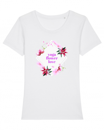 yoga floral design8 White