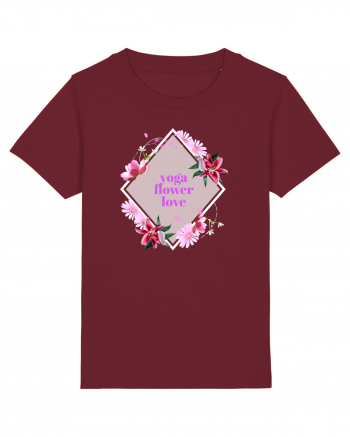 yoga floral design8 Burgundy