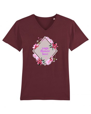 yoga floral design8 Burgundy