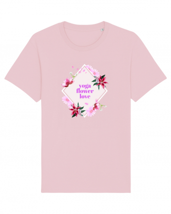 yoga floral design8 Cotton Pink