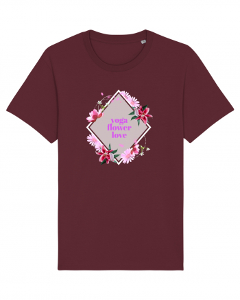 yoga floral design8 Burgundy